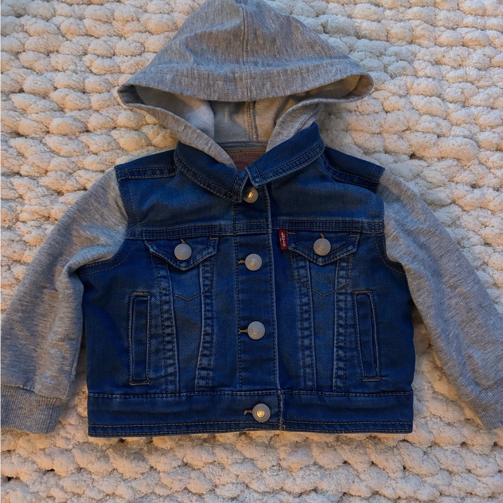 Levi's Kids Denim Jacket with Blue and Gray Design